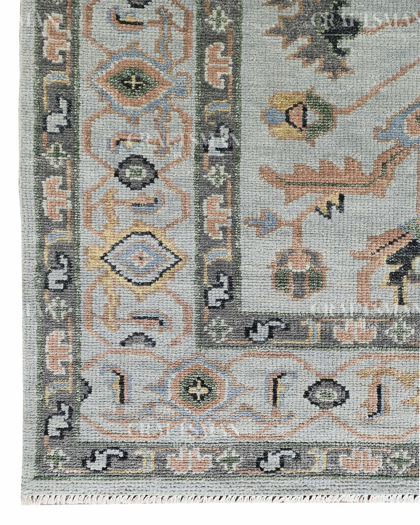 9x12 feet Wool Hand-Knotted Oushak-Inspired Rug | Craftsman Rugs Exclusive
