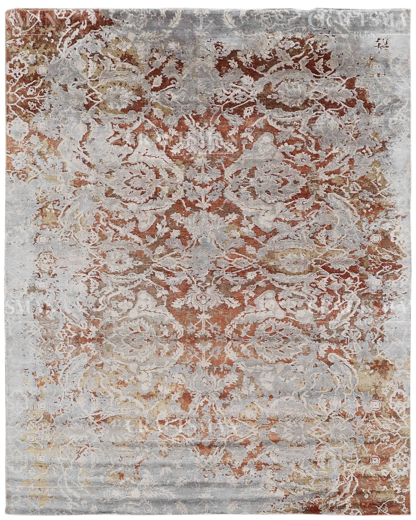 8x10 feet Vintage Hand-Knotted Wool Rug | One-of-a-Kind | Craftsman Rugs