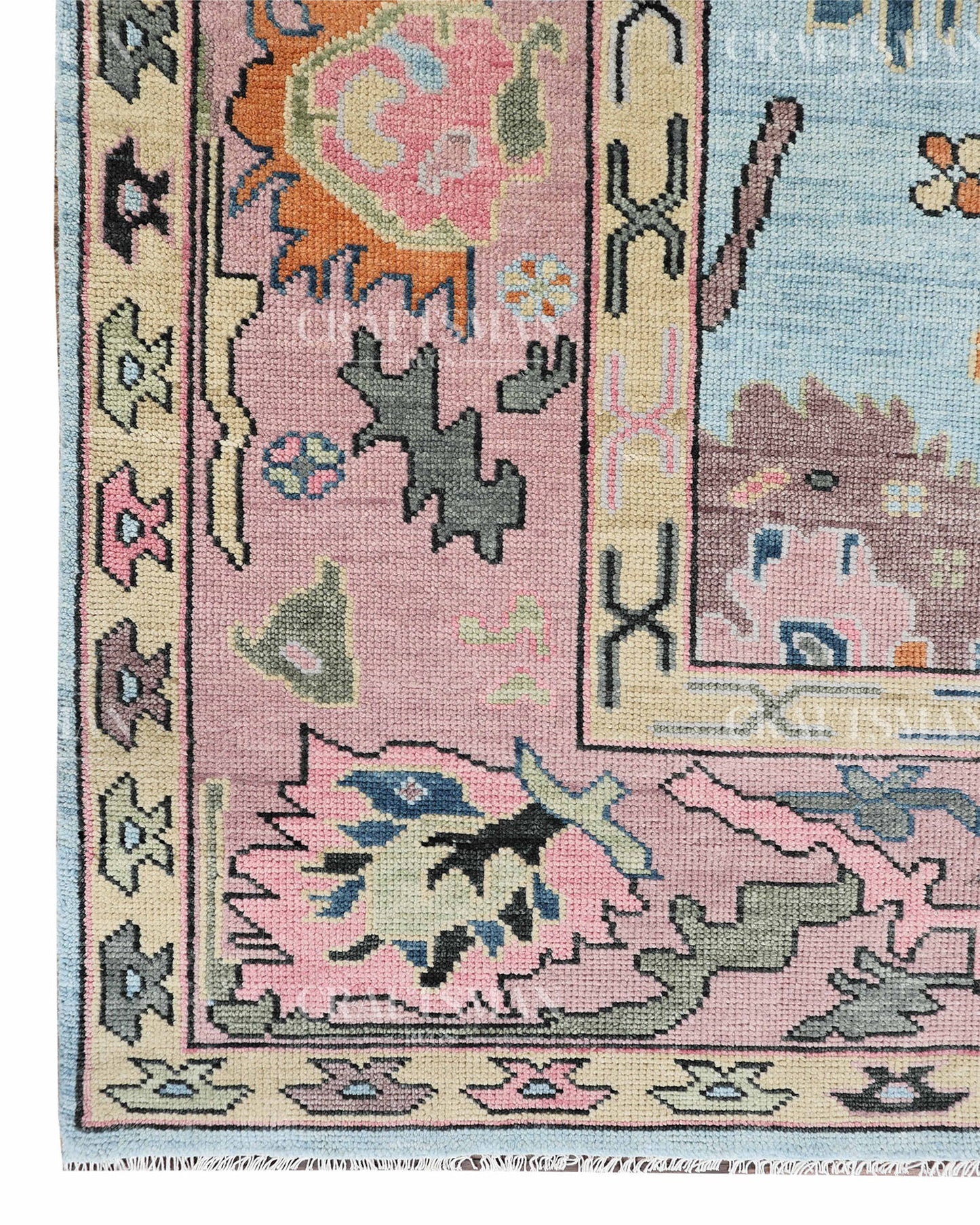 9x12 feet Wool Hand-Knotted Oushak-Inspired Rug | Craftsman Rugs Exclusive