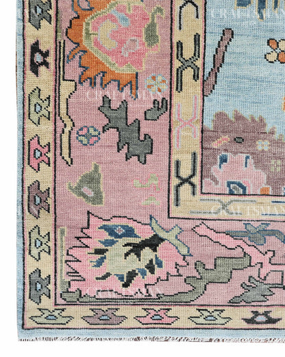 9x12 feet Wool Hand-Knotted Oushak-Inspired Rug | Craftsman Rugs Exclusive