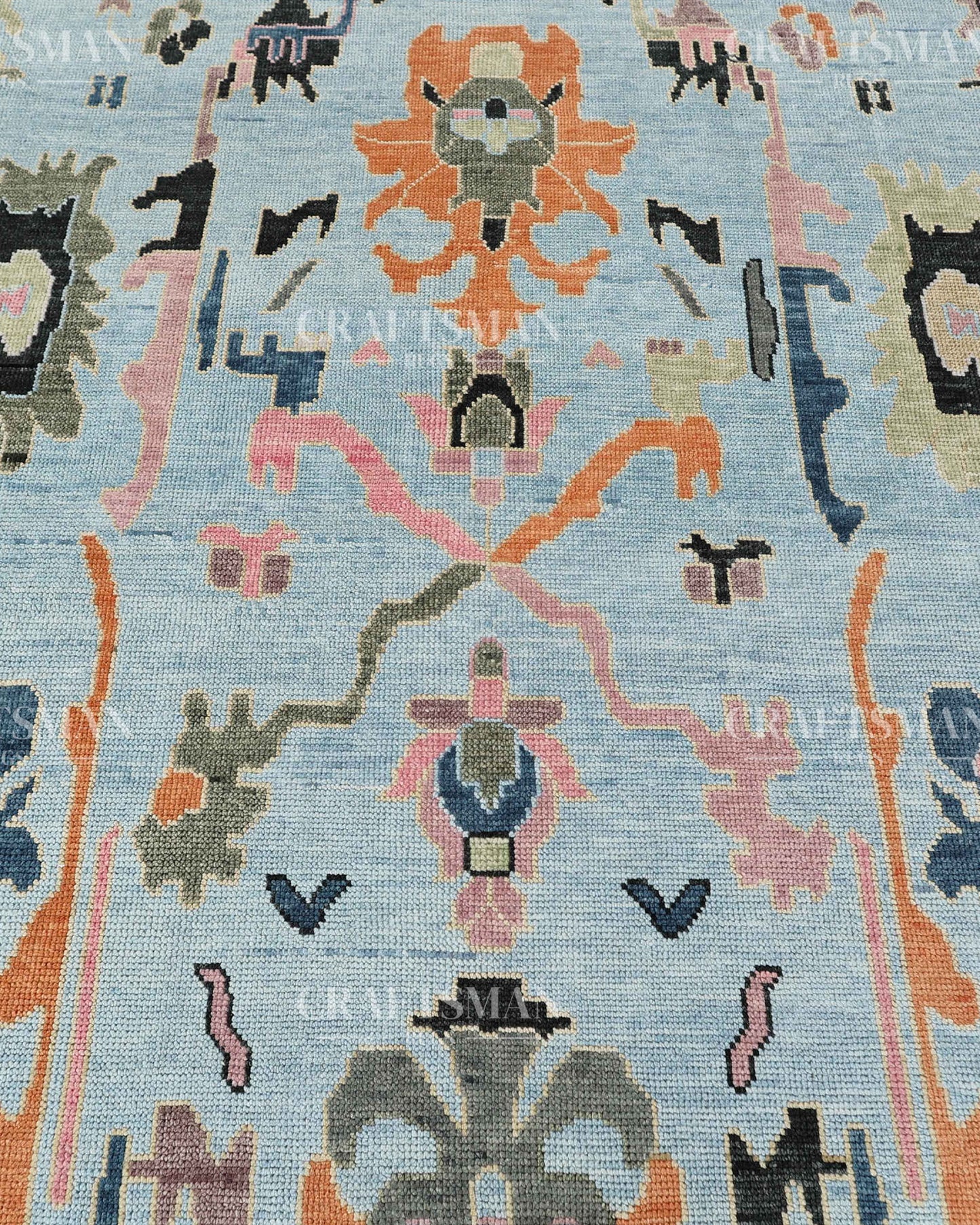 9x12 feet Wool Hand-Knotted Oushak-Inspired Rug | Craftsman Rugs Exclusive