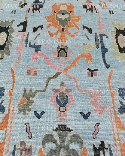 9x12 feet Wool Hand-Knotted Oushak-Inspired Rug | Craftsman Rugs Exclusive