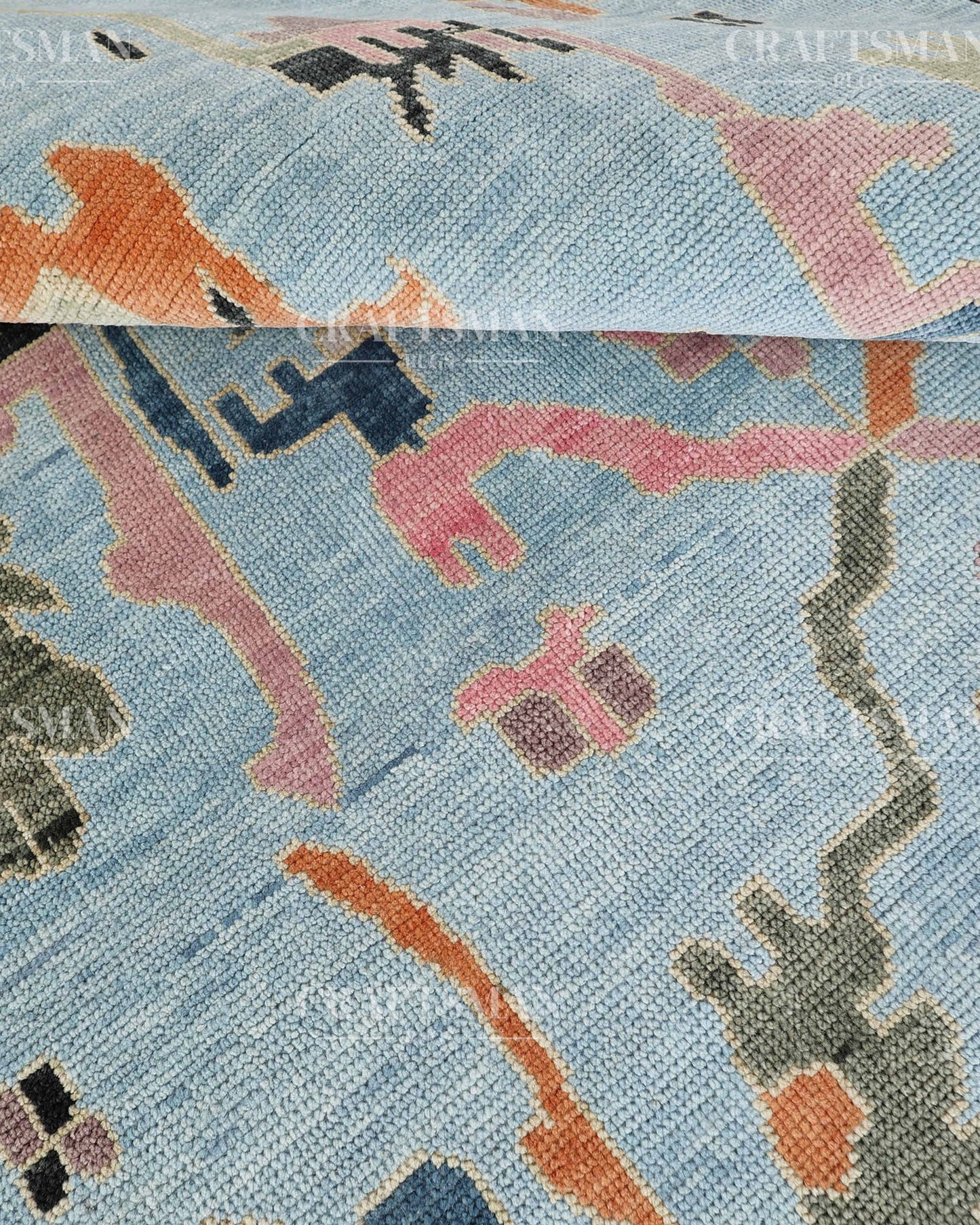 9x12 feet Wool Hand-Knotted Oushak-Inspired Rug | Craftsman Rugs Exclusive