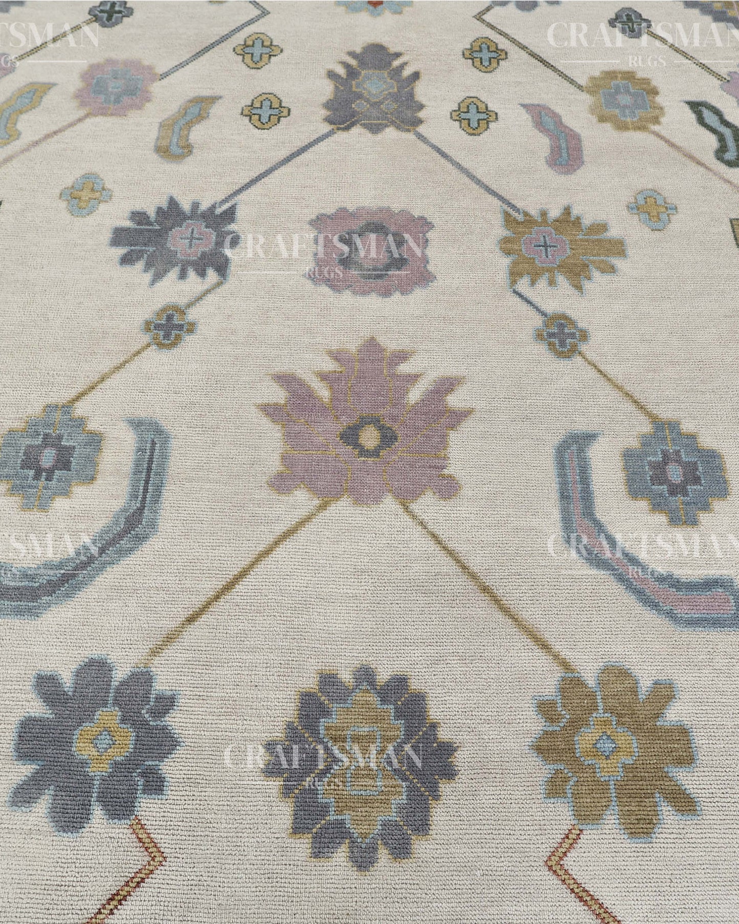9x12 feet Wool Hand-Knotted Oushak-Inspired Rug | Craftsman Rugs Exclusive