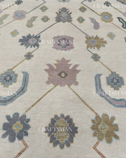 9x12 feet Wool Hand-Knotted Oushak-Inspired Rug | Craftsman Rugs Exclusive