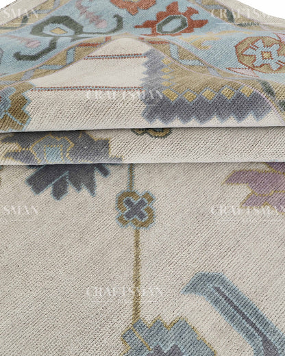9x12 feet Wool Hand-Knotted Oushak-Inspired Rug | Craftsman Rugs Exclusive