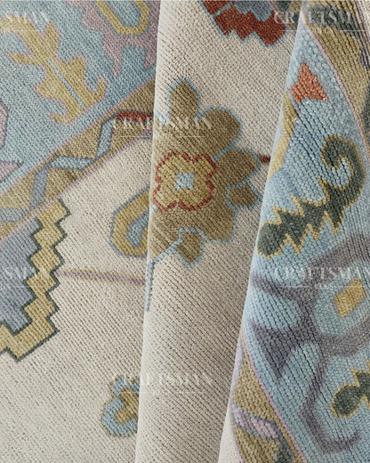 9x12 feet Wool Hand-Knotted Oushak-Inspired Rug | Craftsman Rugs Exclusive