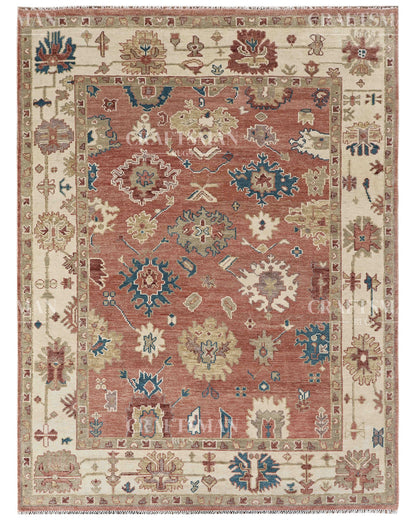 Veyra Wool Hand-Knotted Oushak-Inspired Rug
