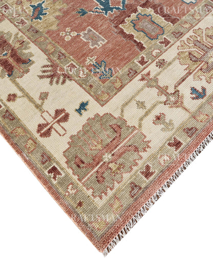 Veyra Wool Hand-Knotted Oushak-Inspired Rug