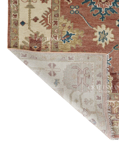 Veyra Wool Hand-Knotted Oushak-Inspired Rug