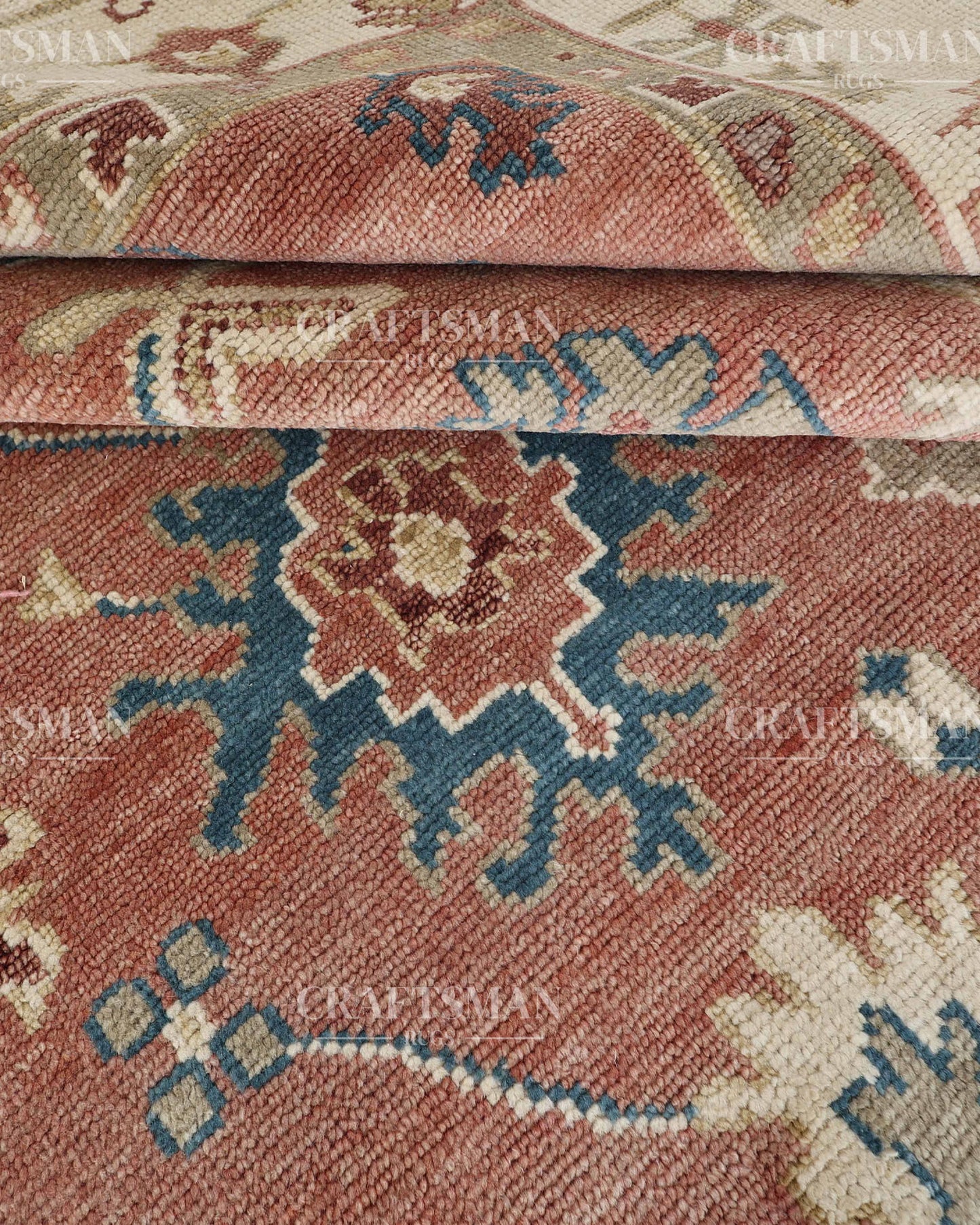 Veyra Wool Hand-Knotted Oushak-Inspired Rug