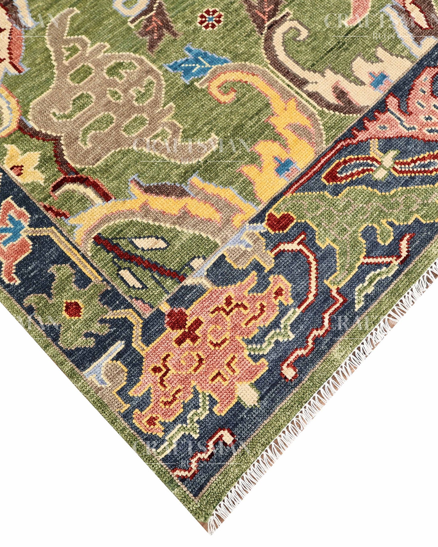 9x12 feet Wool Hand-Knotted Oushak-Inspired Rug | Craftsman Rugs Exclusive