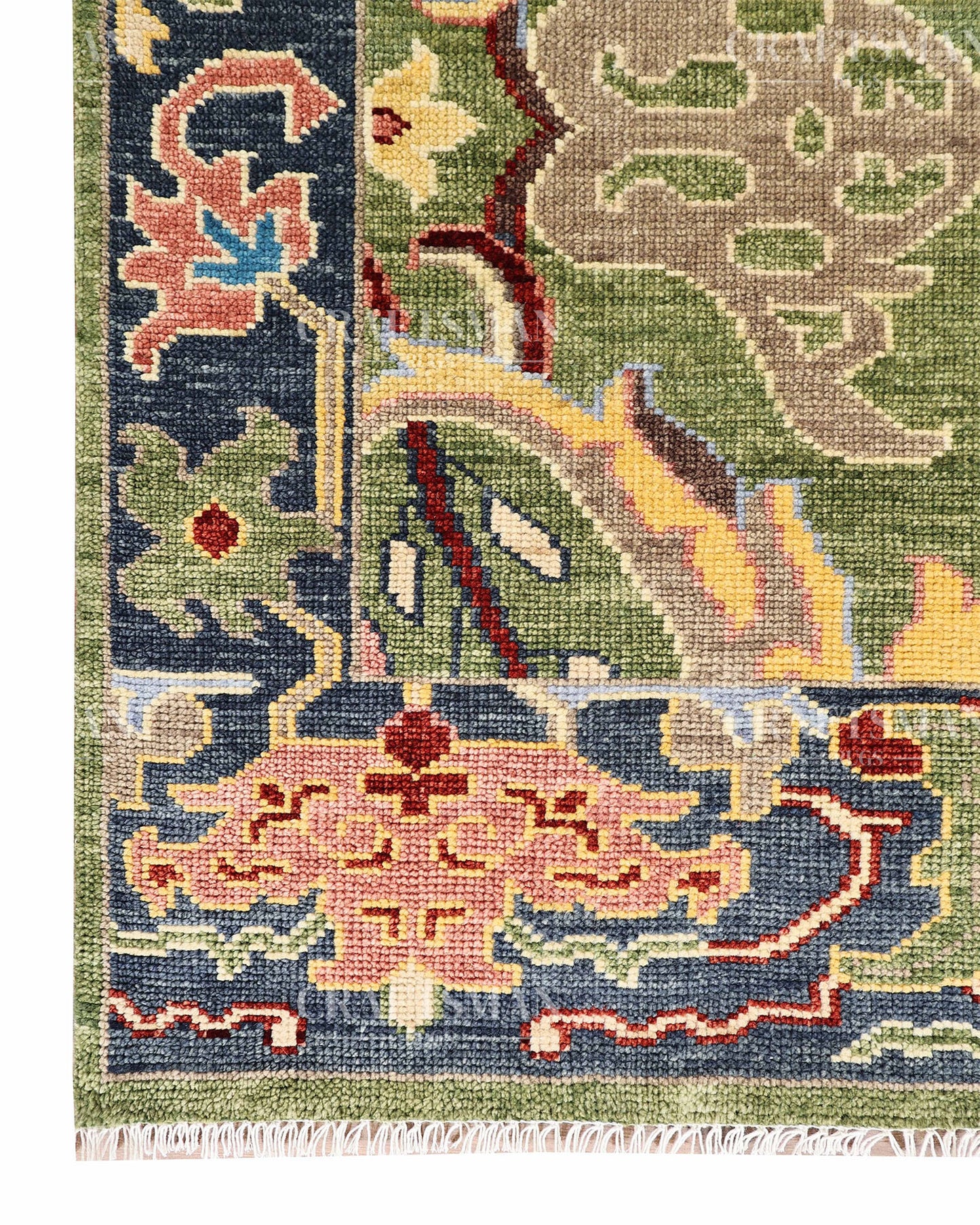 9x12 feet Wool Hand-Knotted Oushak-Inspired Rug | Craftsman Rugs Exclusive