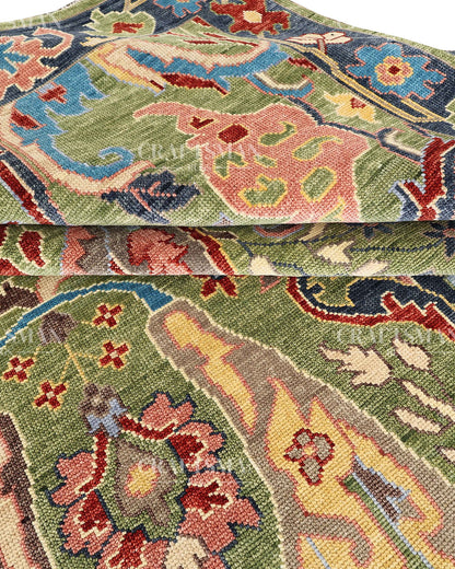 9x12 feet Wool Hand-Knotted Oushak-Inspired Rug | Craftsman Rugs Exclusive