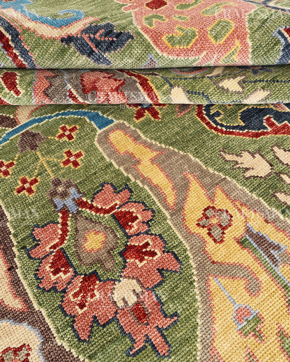 9x12 feet Wool Hand-Knotted Oushak-Inspired Rug | Craftsman Rugs Exclusive