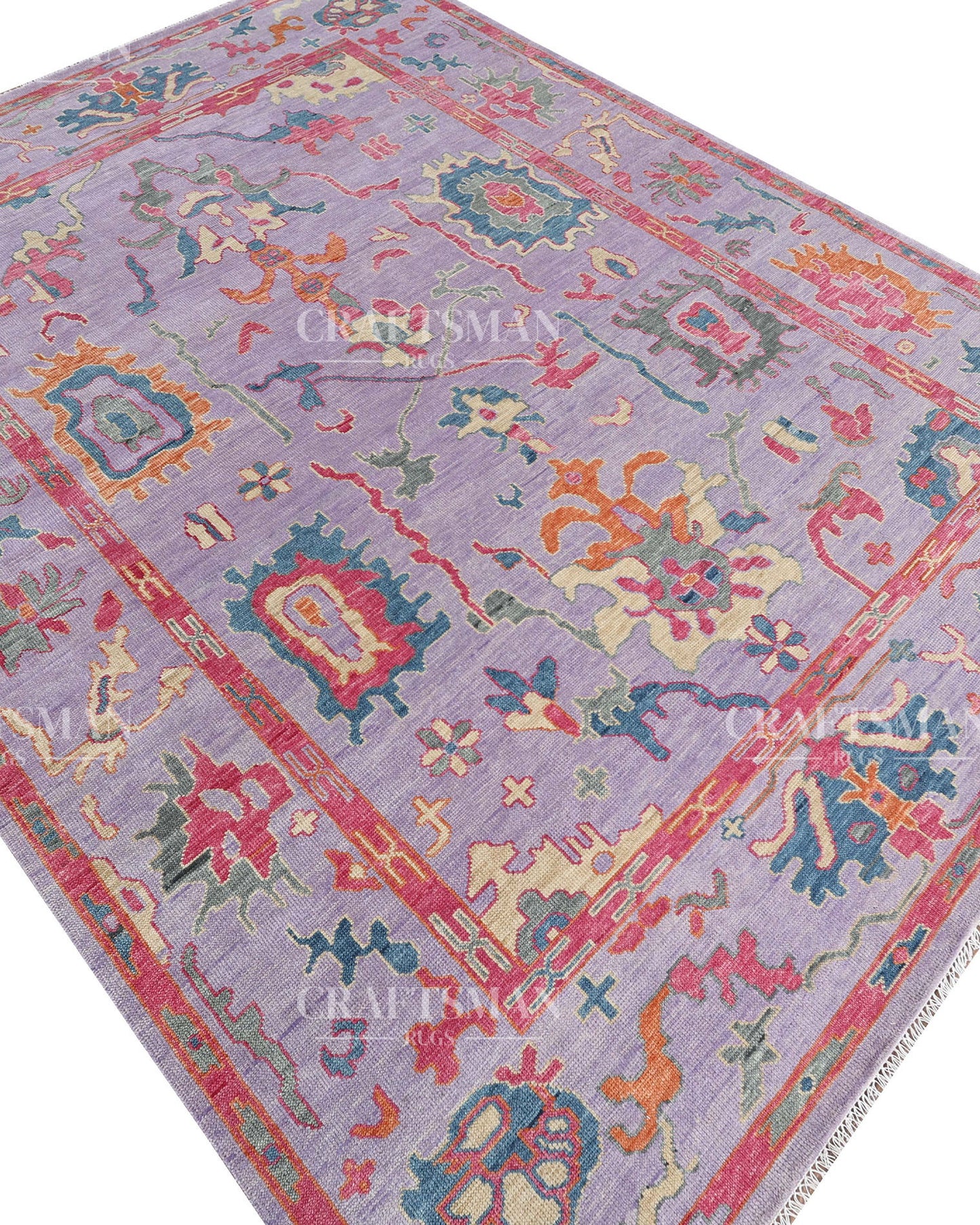 9x12 feet Wool Hand-Knotted Oushak-Inspired Rug | Craftsman Rugs Exclusive