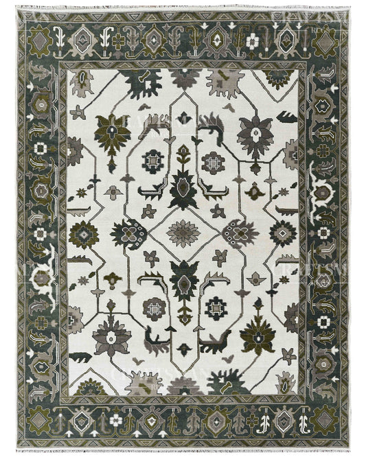 9x12 feet Wool Hand-Knotted Oushak-Inspired Rug | Craftsman Rugs Exclusive