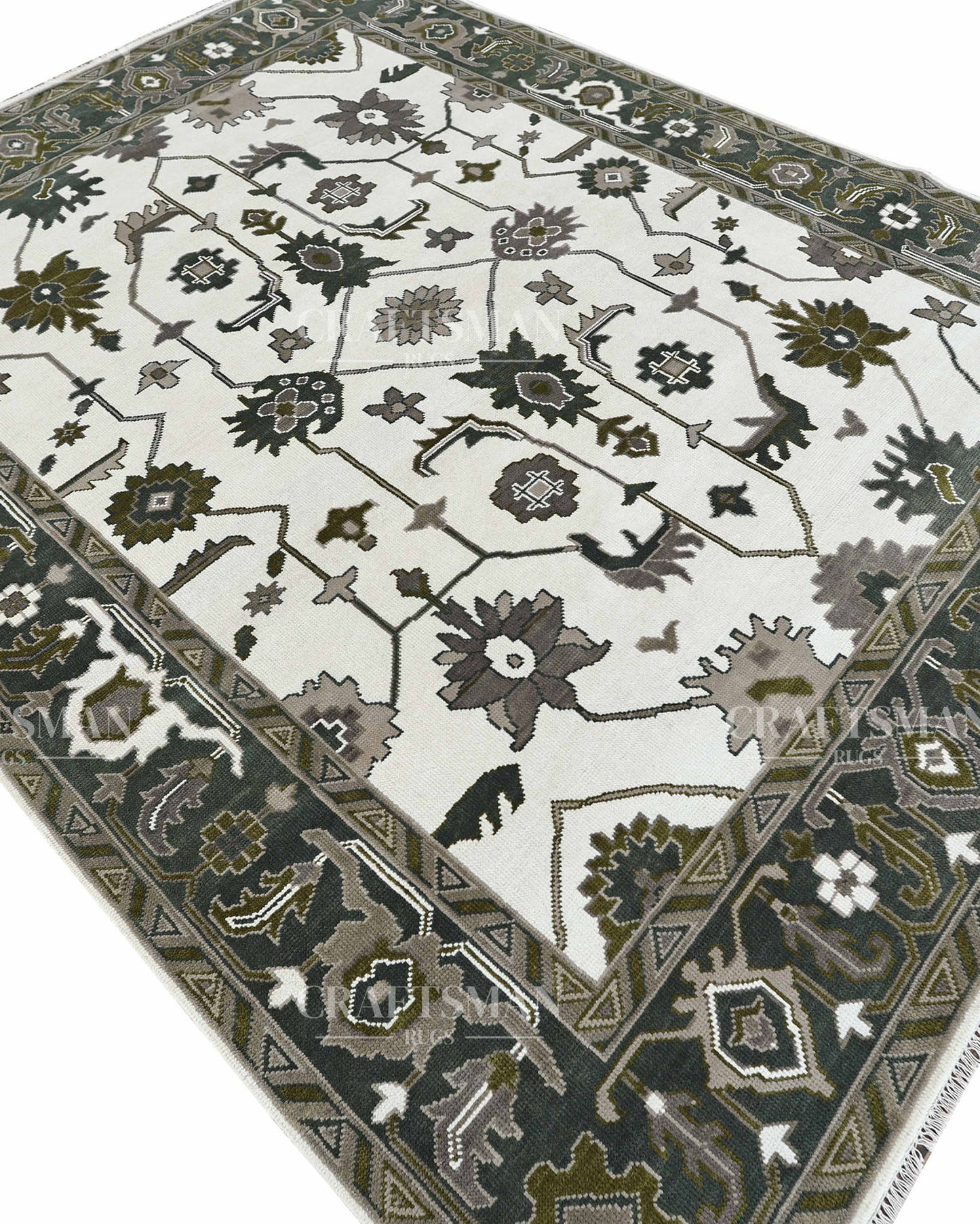 9x12 feet Wool Hand-Knotted Oushak-Inspired Rug | Craftsman Rugs Exclusive