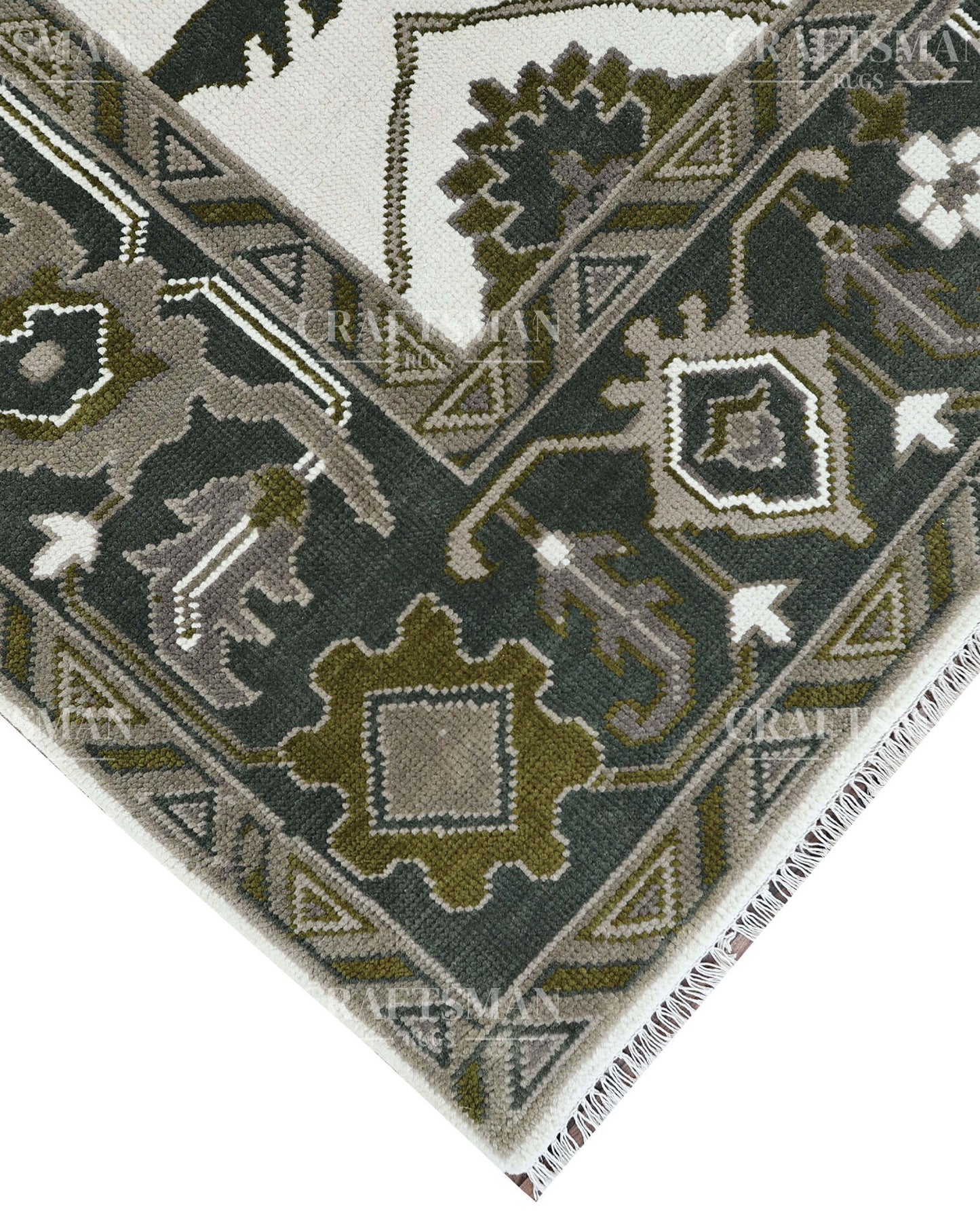 9x12 feet Wool Hand-Knotted Oushak-Inspired Rug | Craftsman Rugs Exclusive