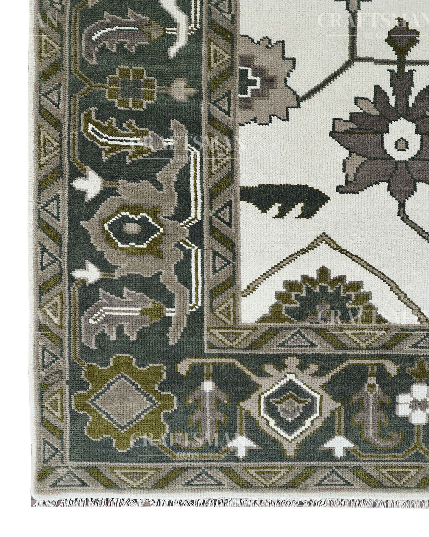 9x12 feet Wool Hand-Knotted Oushak-Inspired Rug | Craftsman Rugs Exclusive