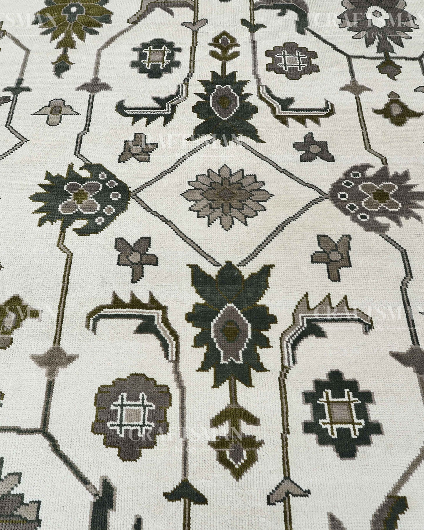 9x12 feet Wool Hand-Knotted Oushak-Inspired Rug | Craftsman Rugs Exclusive