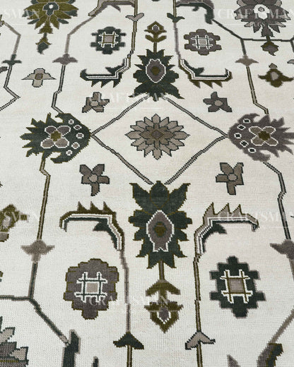 9x12 feet Wool Hand-Knotted Oushak-Inspired Rug | Craftsman Rugs Exclusive
