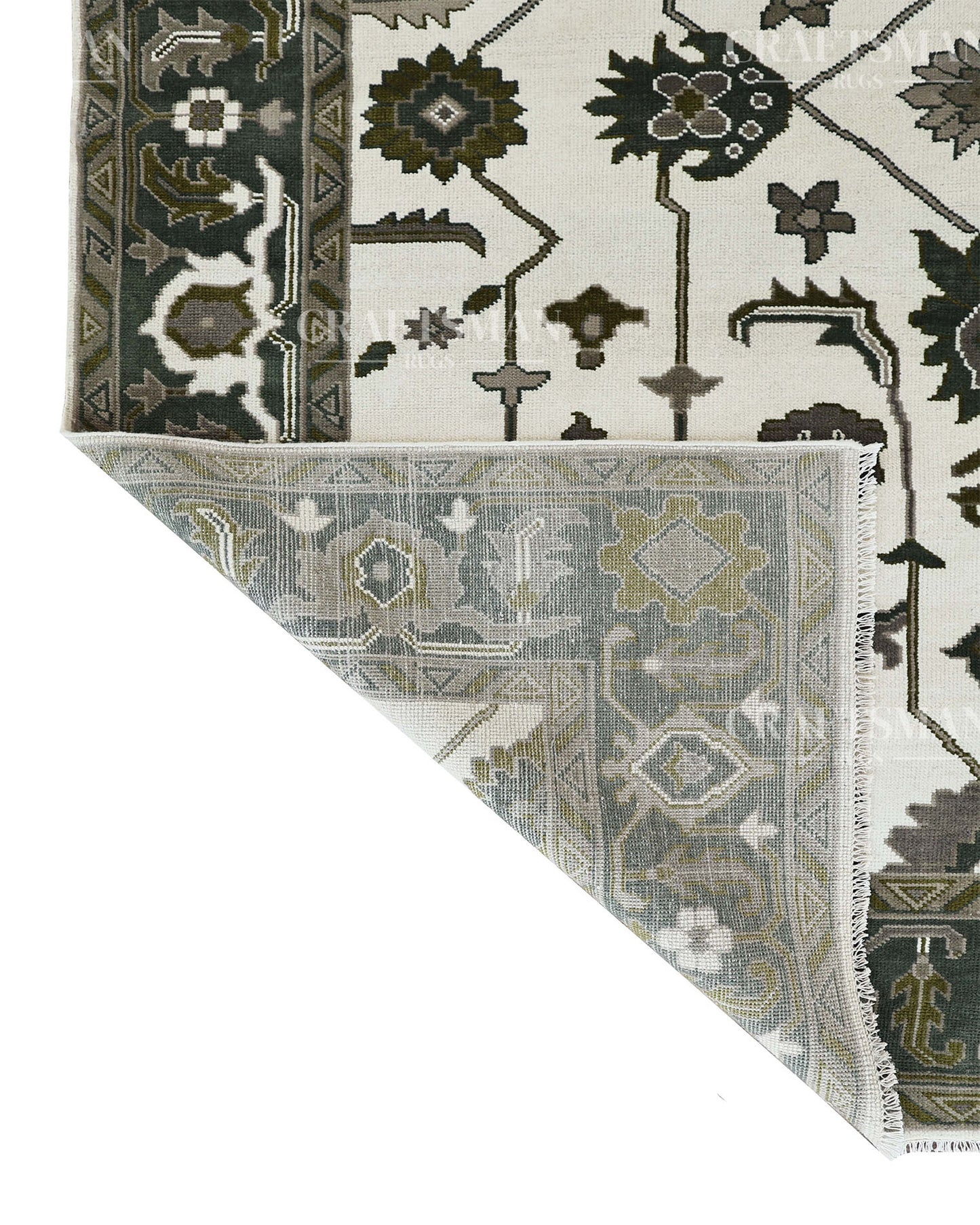 9x12 feet Wool Hand-Knotted Oushak-Inspired Rug | Craftsman Rugs Exclusive