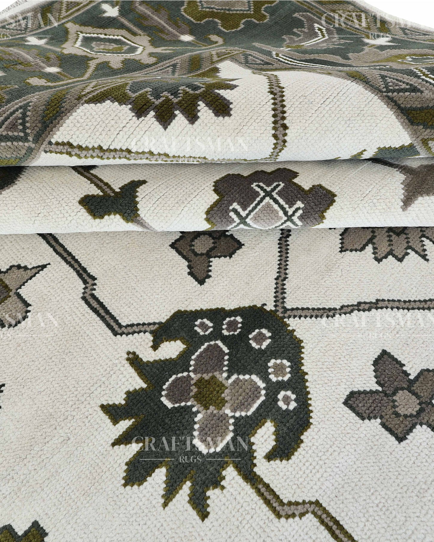 9x12 feet Wool Hand-Knotted Oushak-Inspired Rug | Craftsman Rugs Exclusive