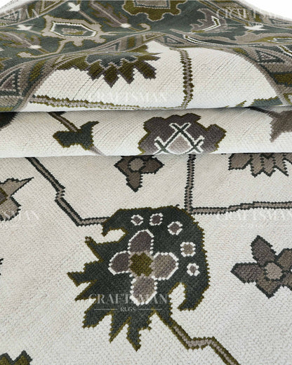 9x12 feet Wool Hand-Knotted Oushak-Inspired Rug | Craftsman Rugs Exclusive