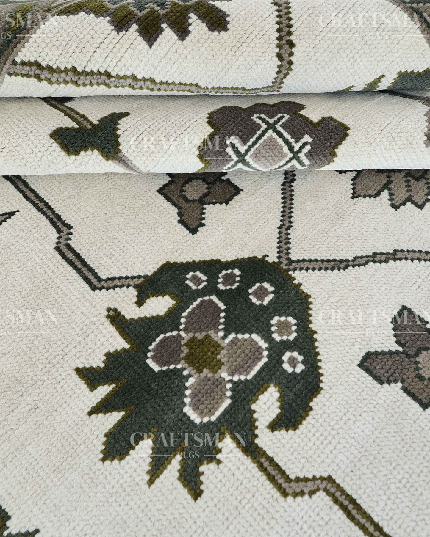 9x12 feet Wool Hand-Knotted Oushak-Inspired Rug | Craftsman Rugs Exclusive