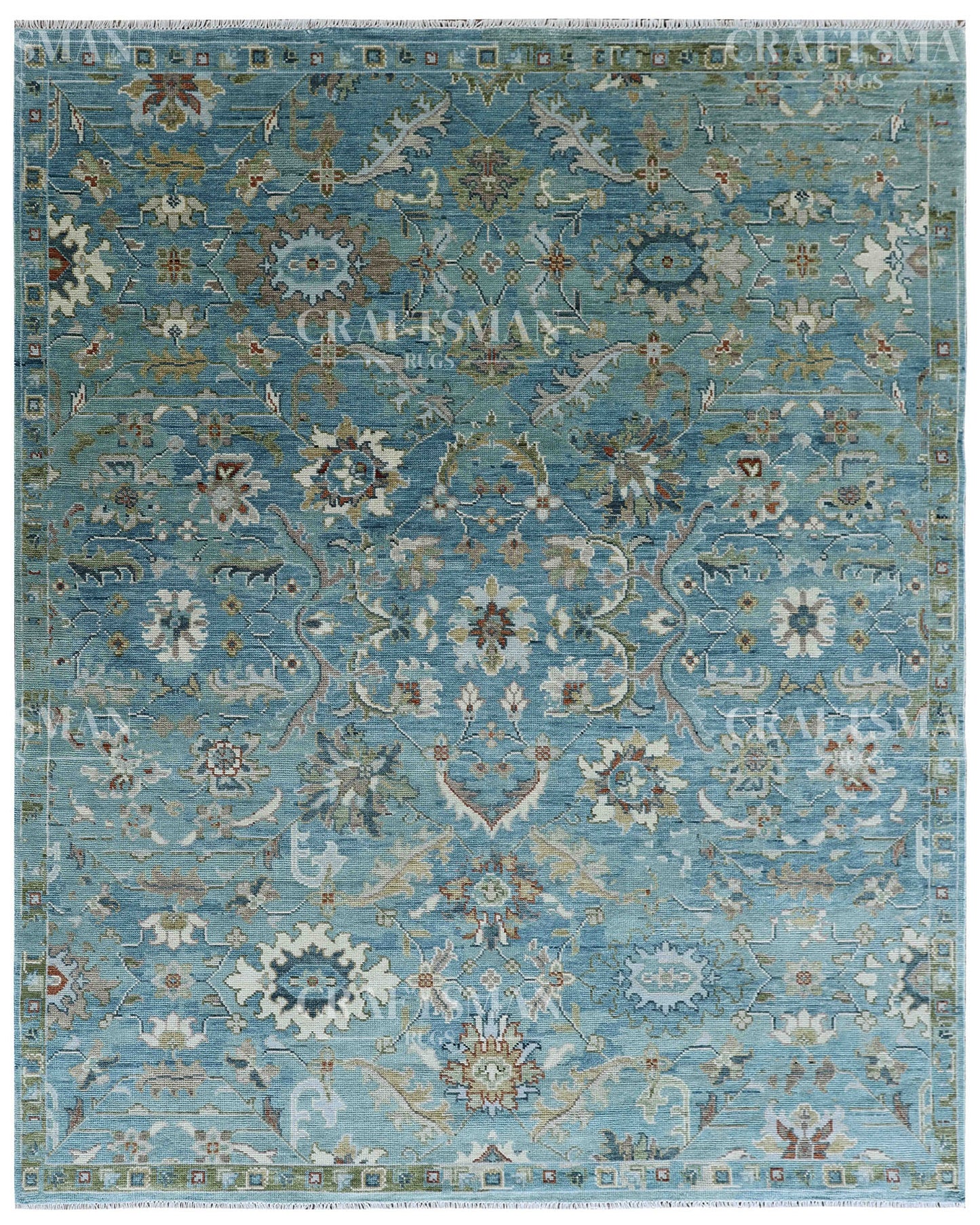 9x12 feet Wool Hand-Knotted Oushak-Inspired Rug | Craftsman Rugs Exclusive