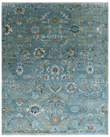 9x12 feet Wool Hand-Knotted Oushak-Inspired Rug | Craftsman Rugs Exclusive