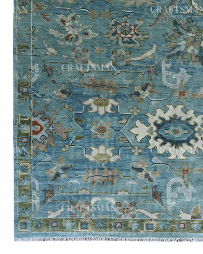 9x12 feet Wool Hand-Knotted Oushak-Inspired Rug | Craftsman Rugs Exclusive