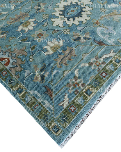 9x12 feet Wool Hand-Knotted Oushak-Inspired Rug | Craftsman Rugs Exclusive