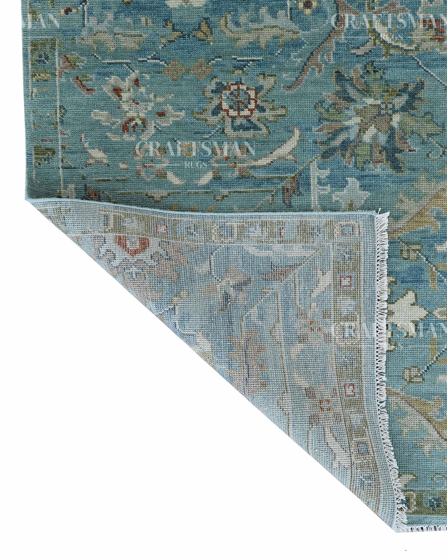 9x12 feet Wool Hand-Knotted Oushak-Inspired Rug | Craftsman Rugs Exclusive