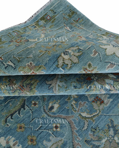 9x12 feet Wool Hand-Knotted Oushak-Inspired Rug | Craftsman Rugs Exclusive