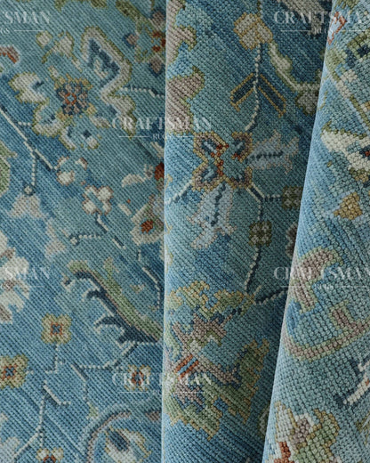 9x12 feet Wool Hand-Knotted Oushak-Inspired Rug | Craftsman Rugs Exclusive