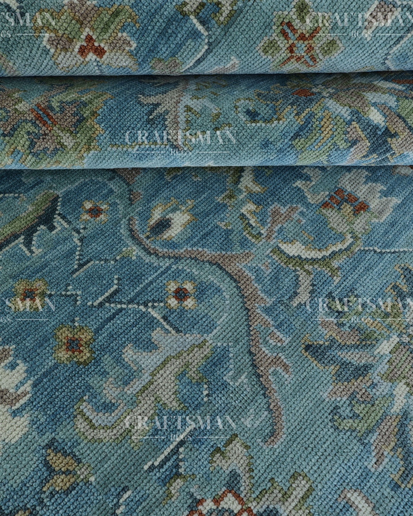 9x12 feet Wool Hand-Knotted Oushak-Inspired Rug | Craftsman Rugs Exclusive