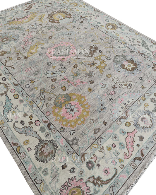 9x12 feet Wool Hand-Knotted Oushak-Inspired Rug | Craftsman Rugs Exclusive