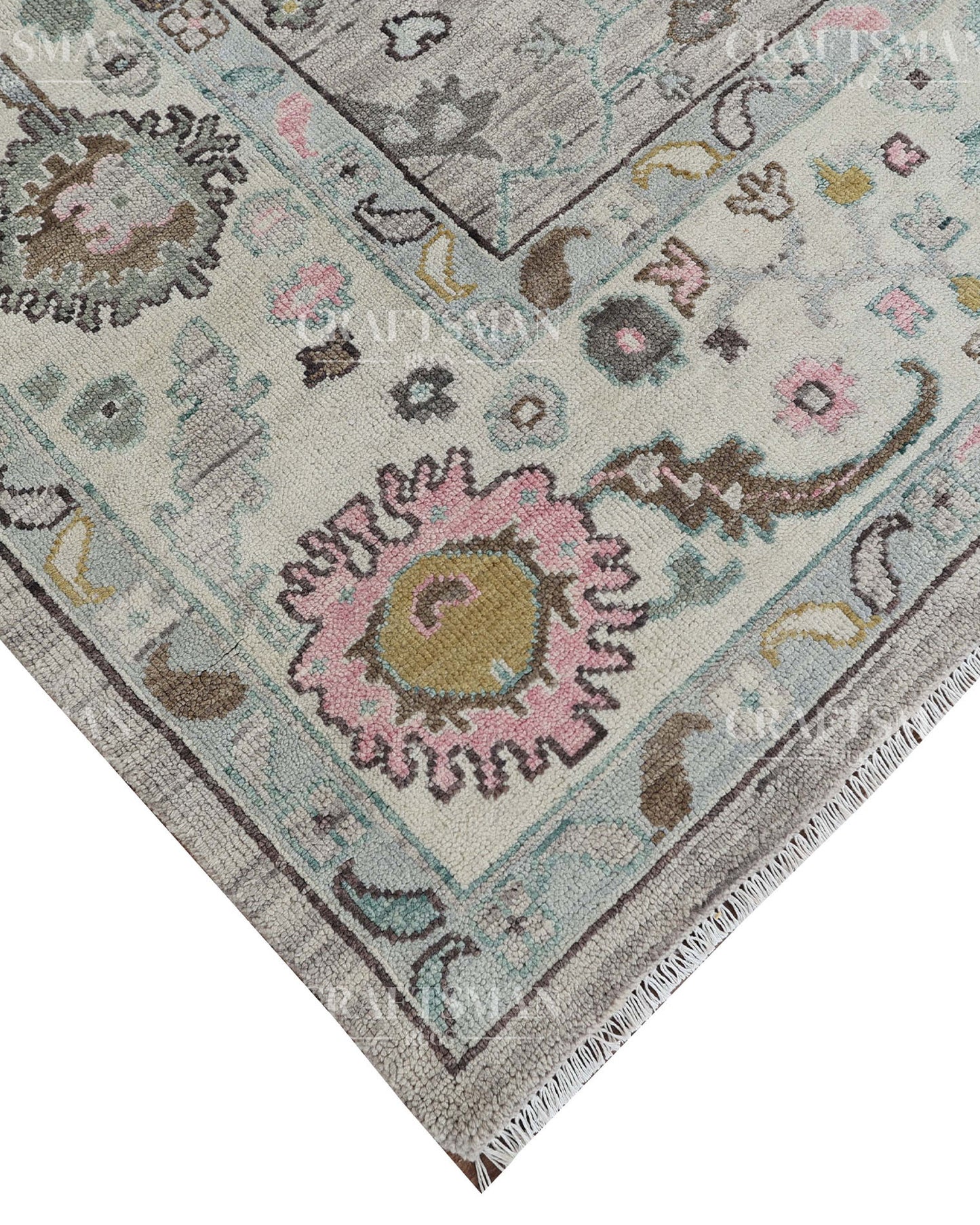 9x12 feet Wool Hand-Knotted Oushak-Inspired Rug | Craftsman Rugs Exclusive