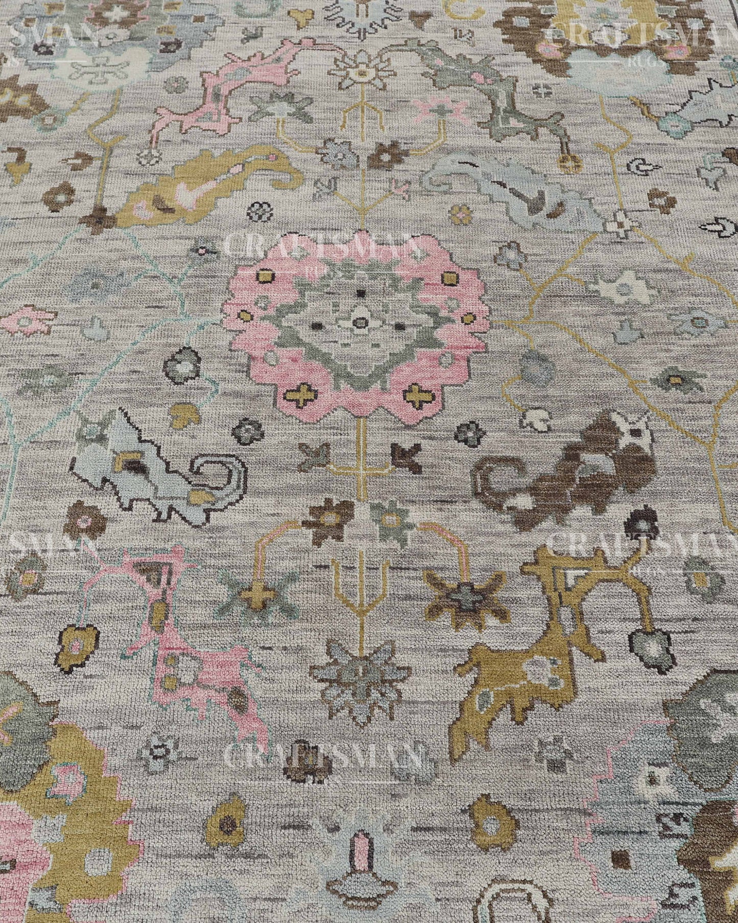 9x12 feet Wool Hand-Knotted Oushak-Inspired Rug | Craftsman Rugs Exclusive
