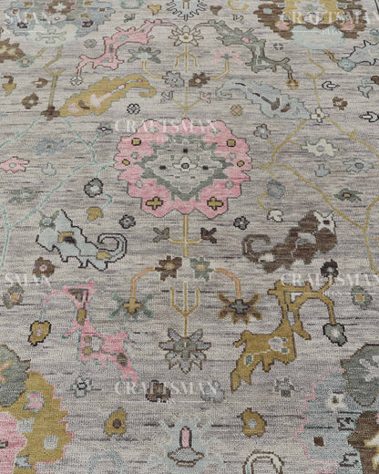 9x12 feet Wool Hand-Knotted Oushak-Inspired Rug | Craftsman Rugs Exclusive