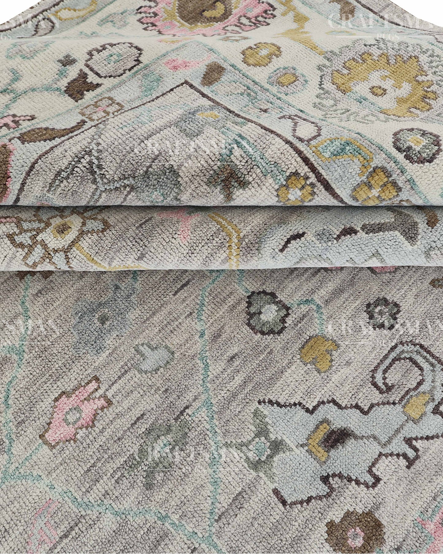 9x12 feet Wool Hand-Knotted Oushak-Inspired Rug | Craftsman Rugs Exclusive