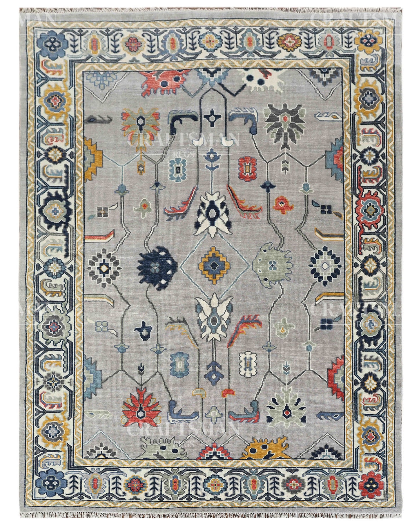 9x12 feet Wool Hand-Knotted Oushak-Inspired Rug | Craftsman Rugs Exclusive