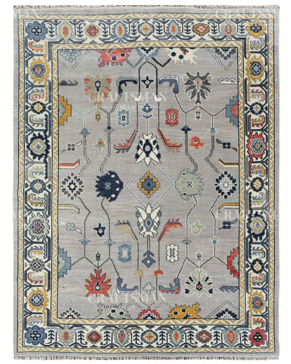 9x12 feet Wool Hand-Knotted Oushak-Inspired Rug | Craftsman Rugs Exclusive