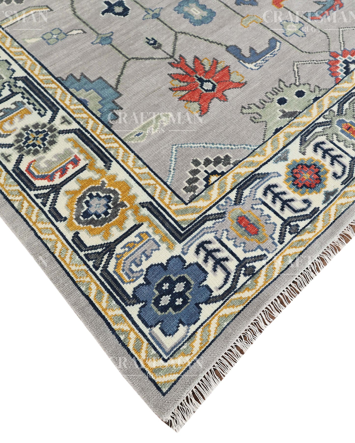 9x12 feet Wool Hand-Knotted Oushak-Inspired Rug | Craftsman Rugs Exclusive