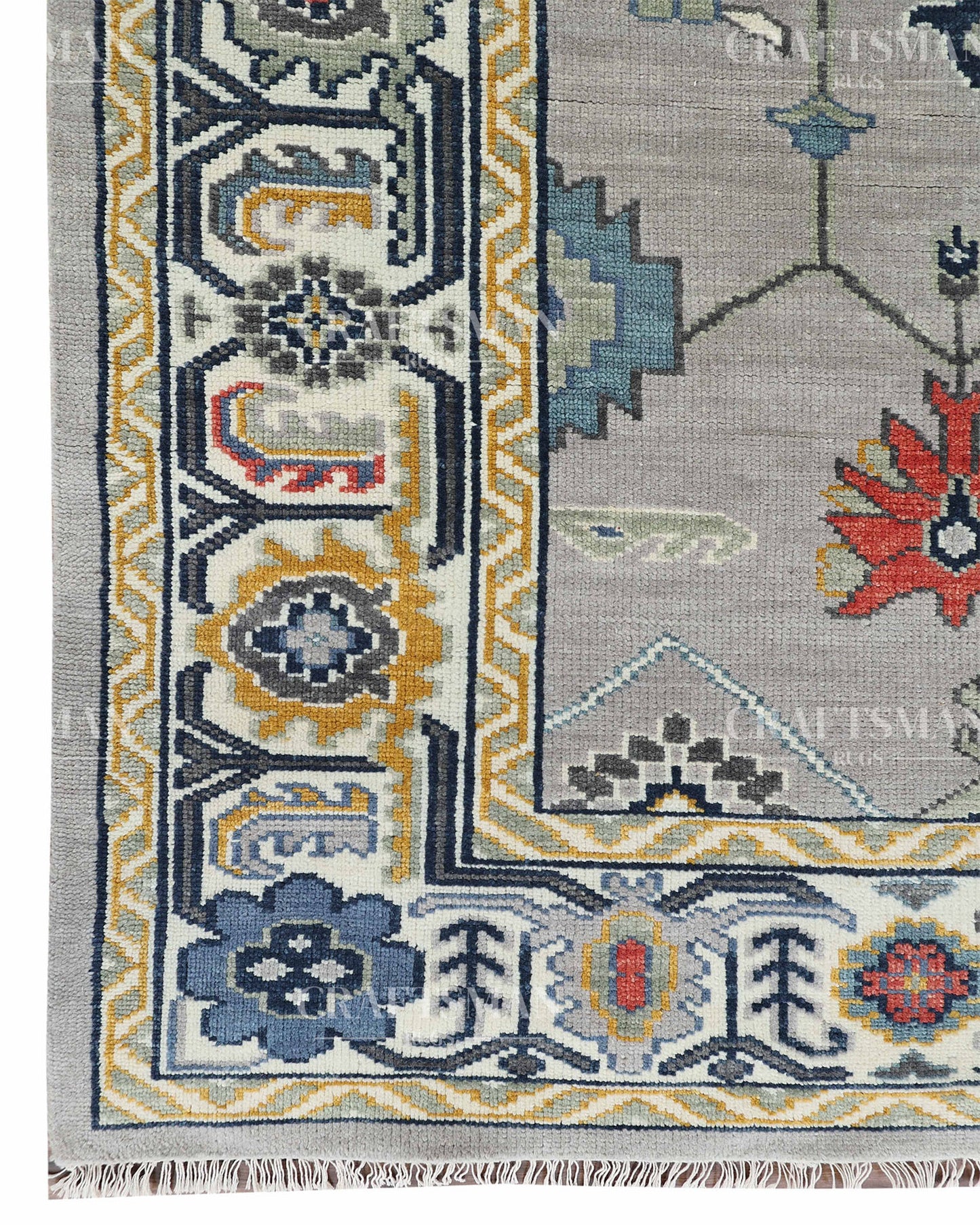 9x12 feet Wool Hand-Knotted Oushak-Inspired Rug | Craftsman Rugs Exclusive