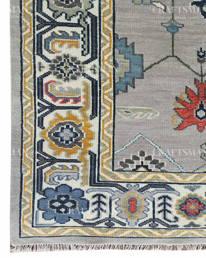 9x12 feet Wool Hand-Knotted Oushak-Inspired Rug | Craftsman Rugs Exclusive