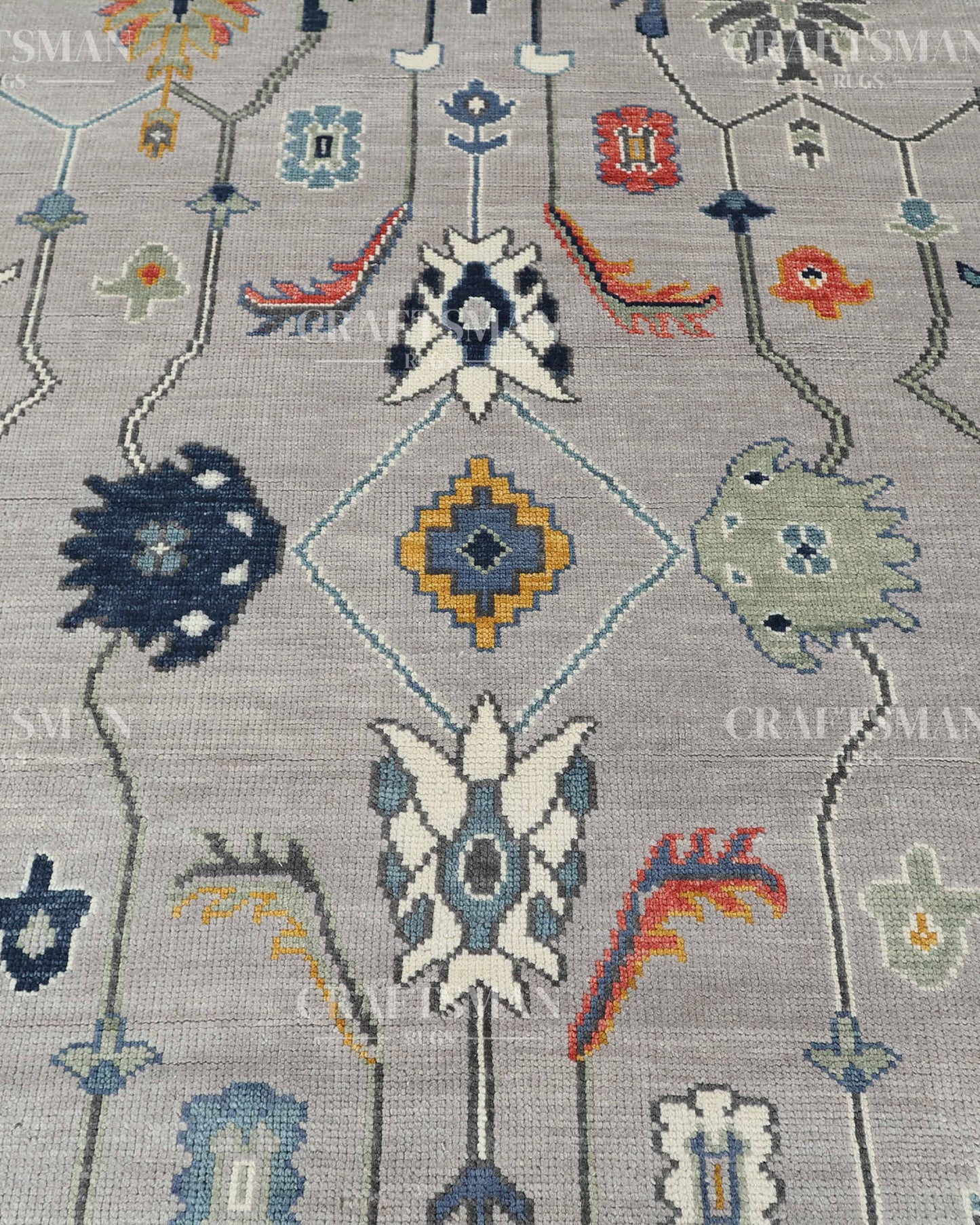 9x12 feet Wool Hand-Knotted Oushak-Inspired Rug | Craftsman Rugs Exclusive