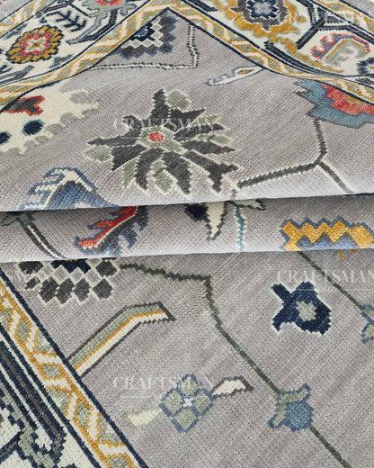 9x12 feet Wool Hand-Knotted Oushak-Inspired Rug | Craftsman Rugs Exclusive